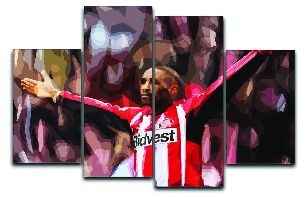 Jermain Defoe 4 Split Panel Canvas  - Canvas Art Rocks - 1