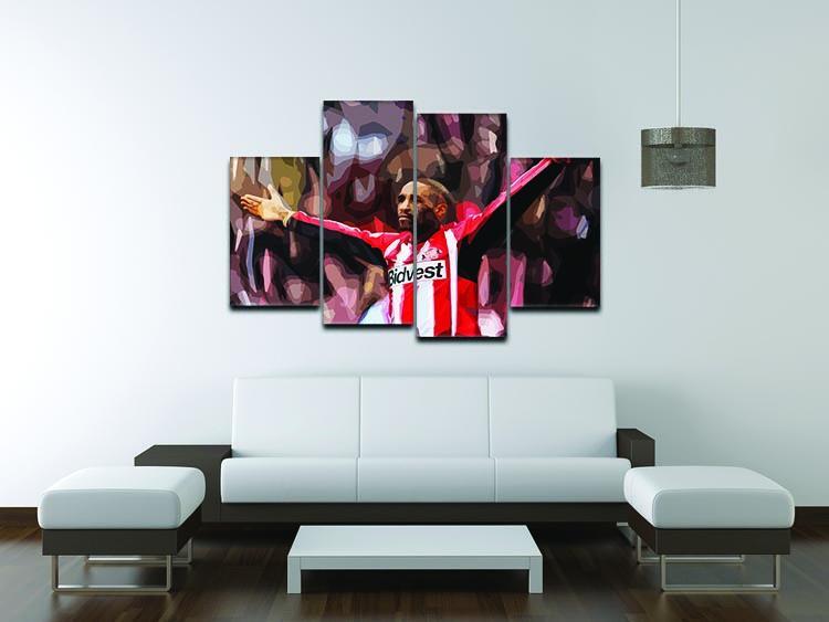Jermain Defoe 4 Split Panel Canvas - Canvas Art Rocks - 3