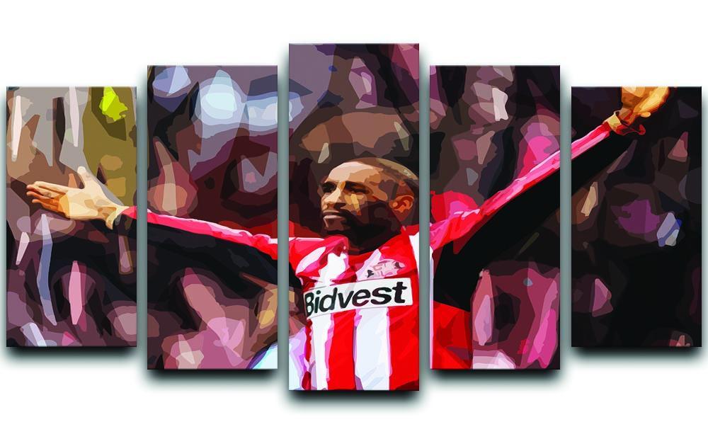 Jermain Defoe 5 Split Panel Canvas  - Canvas Art Rocks - 1