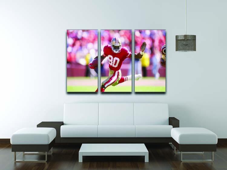 Jerry Rice San Francisco 3 Split Panel Canvas Print - Canvas Art Rocks - 3