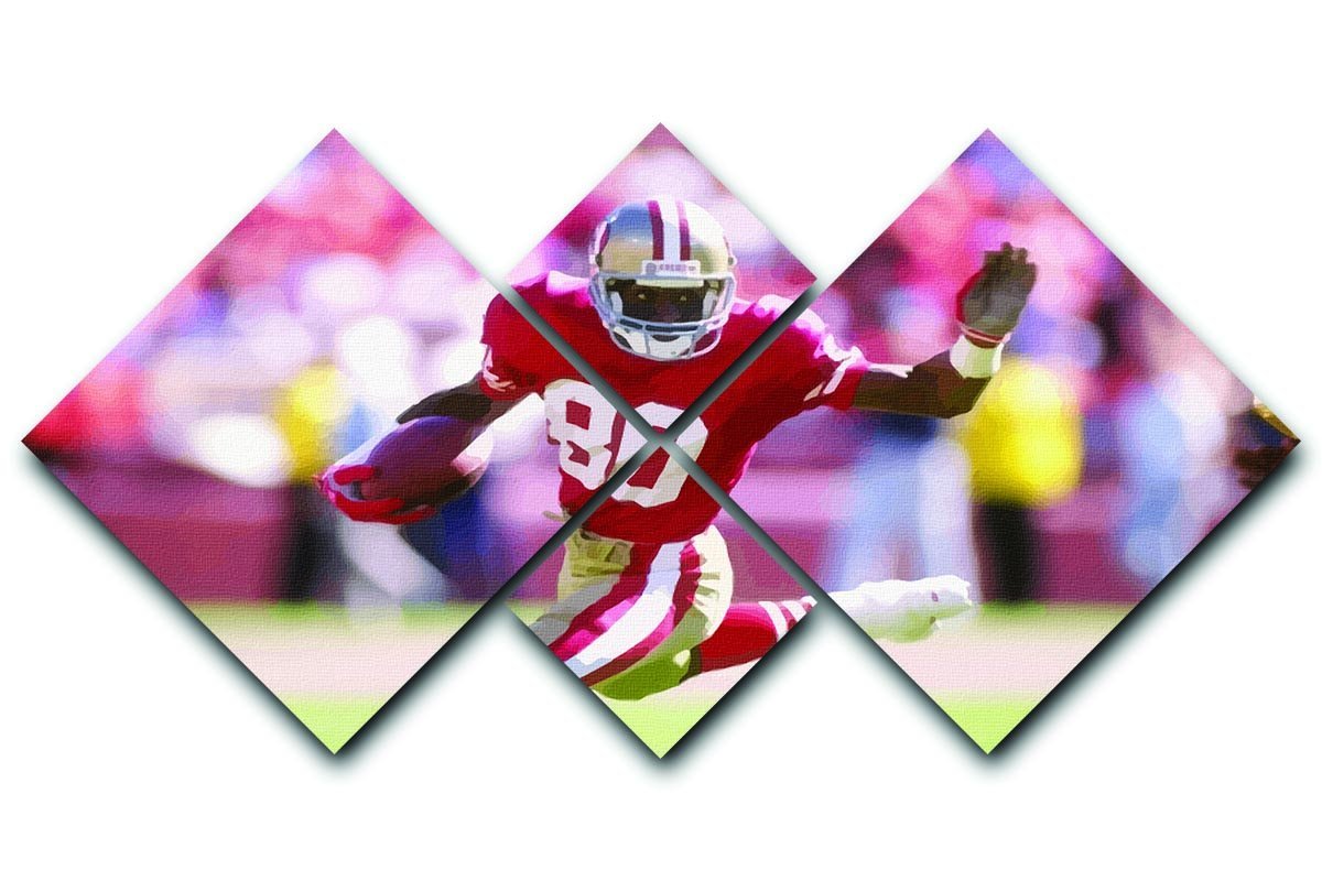 Jerry Rice San Francisco 4 Square Multi Panel Canvas  - Canvas Art Rocks - 1