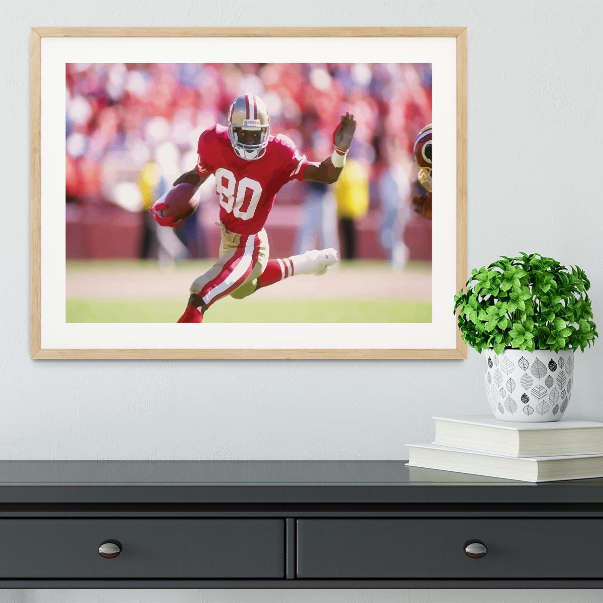 Jerry Rice San Francisco Framed Print - Canvas Art Rocks - 3