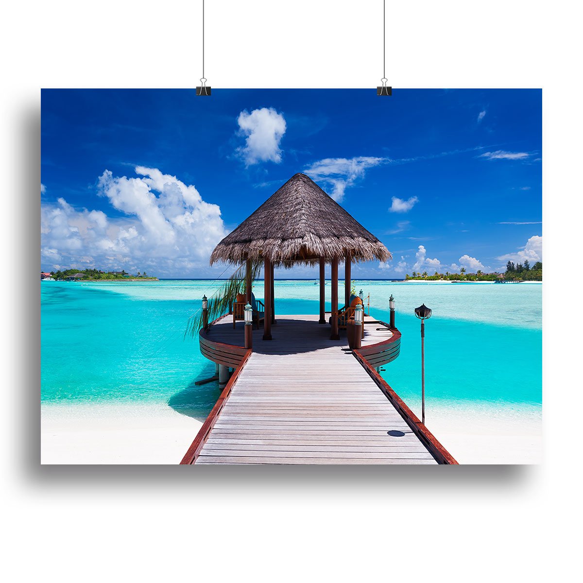 Jetty with amazing ocean Canvas Print or Poster