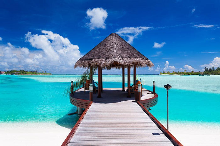 Jetty with amazing ocean Wall Mural Wallpaper
