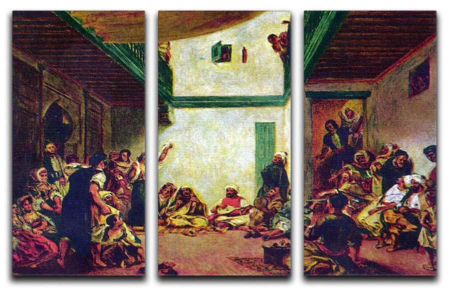 Jewish wedding after Delacroix by Renoir 3 Split Panel Canvas Print - Canvas Art Rocks - 1