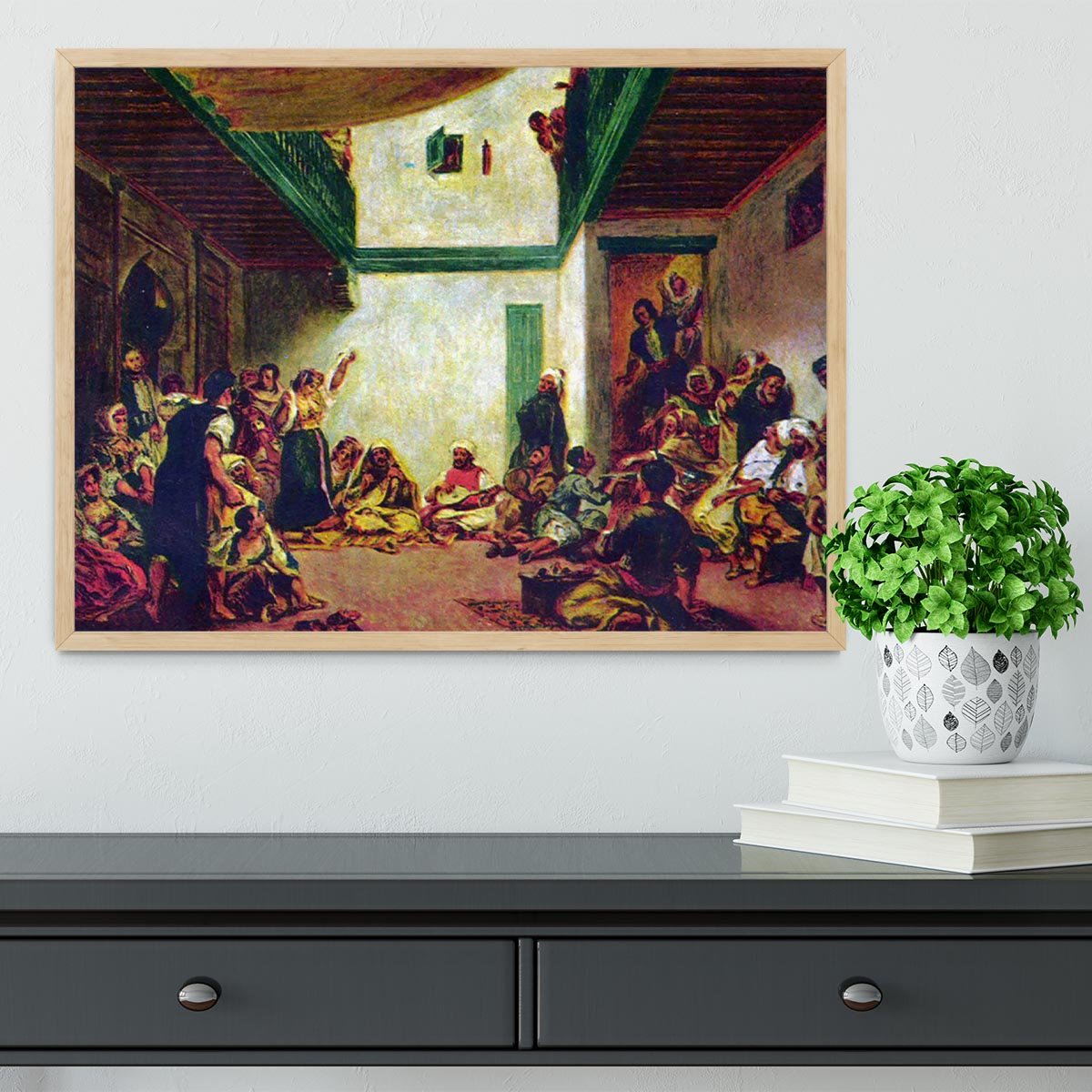 Jewish wedding after Delacroix by Renoir Framed Print - Canvas Art Rocks - 4