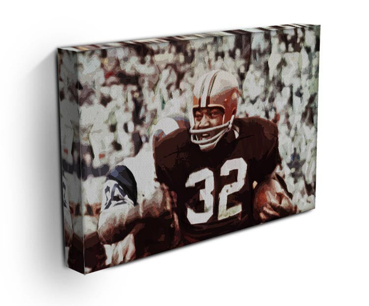 Jim Brown Cleveland Browns Canvas Print - Canvas Art Rocks - 3
