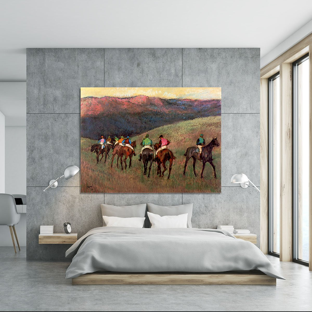 Jockeys in Training by Degas Canvas Print or Poster