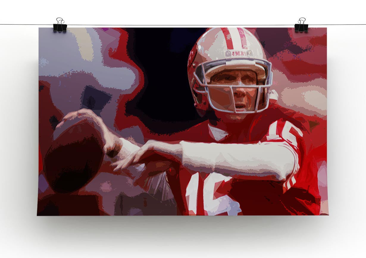 Joe Montana San Francisco Canvas Print - Canvas Art Rocks - 2