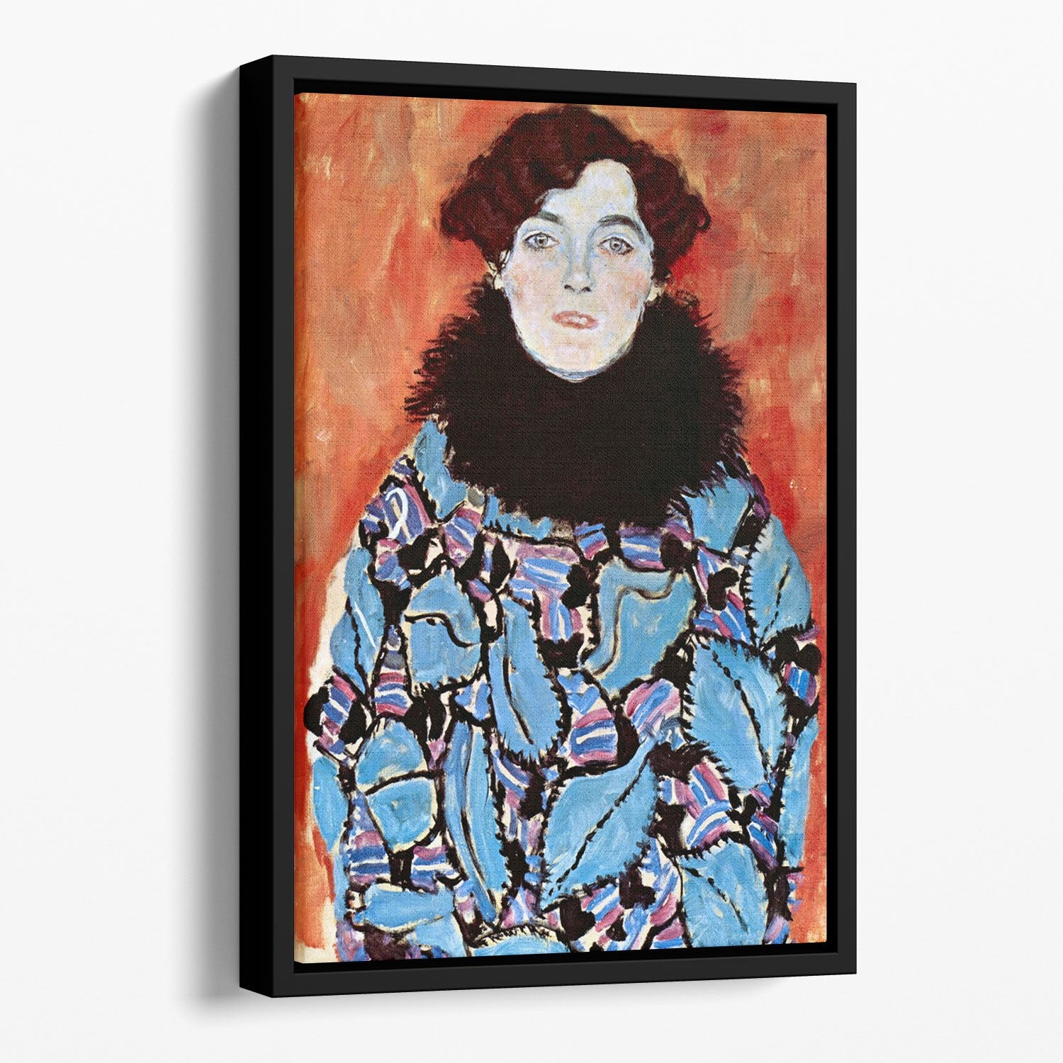 Johanna Staude by Klimt Floating Framed Canvas
