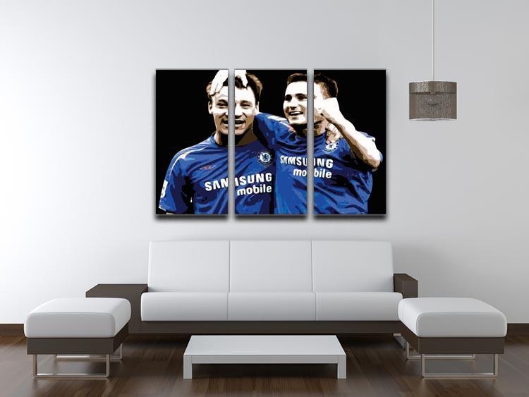 John Terry and Frank Lampard 3 Split Panel Canvas Print - Canvas Art Rocks - 3