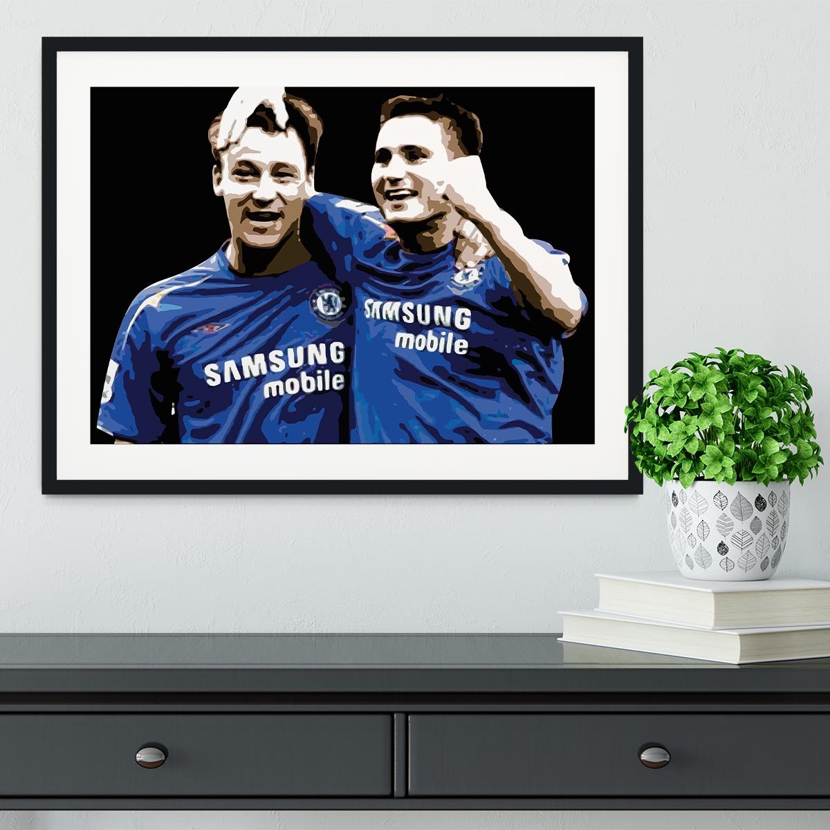 John Terry and Frank Lampard Framed Print - Canvas Art Rocks - 1