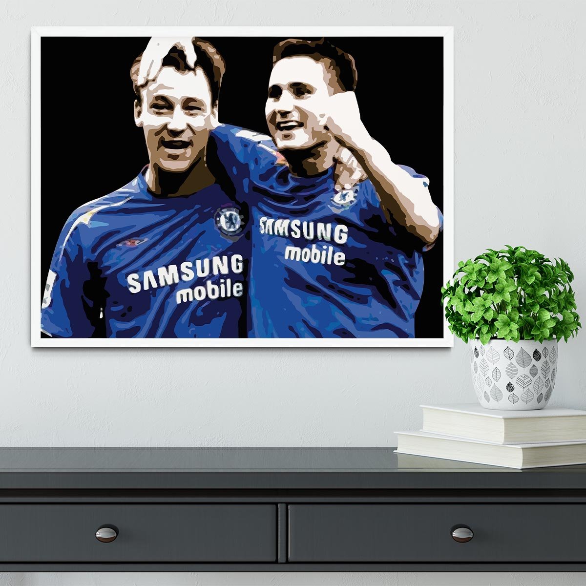 John Terry and Frank Lampard Framed Print - Canvas Art Rocks -6