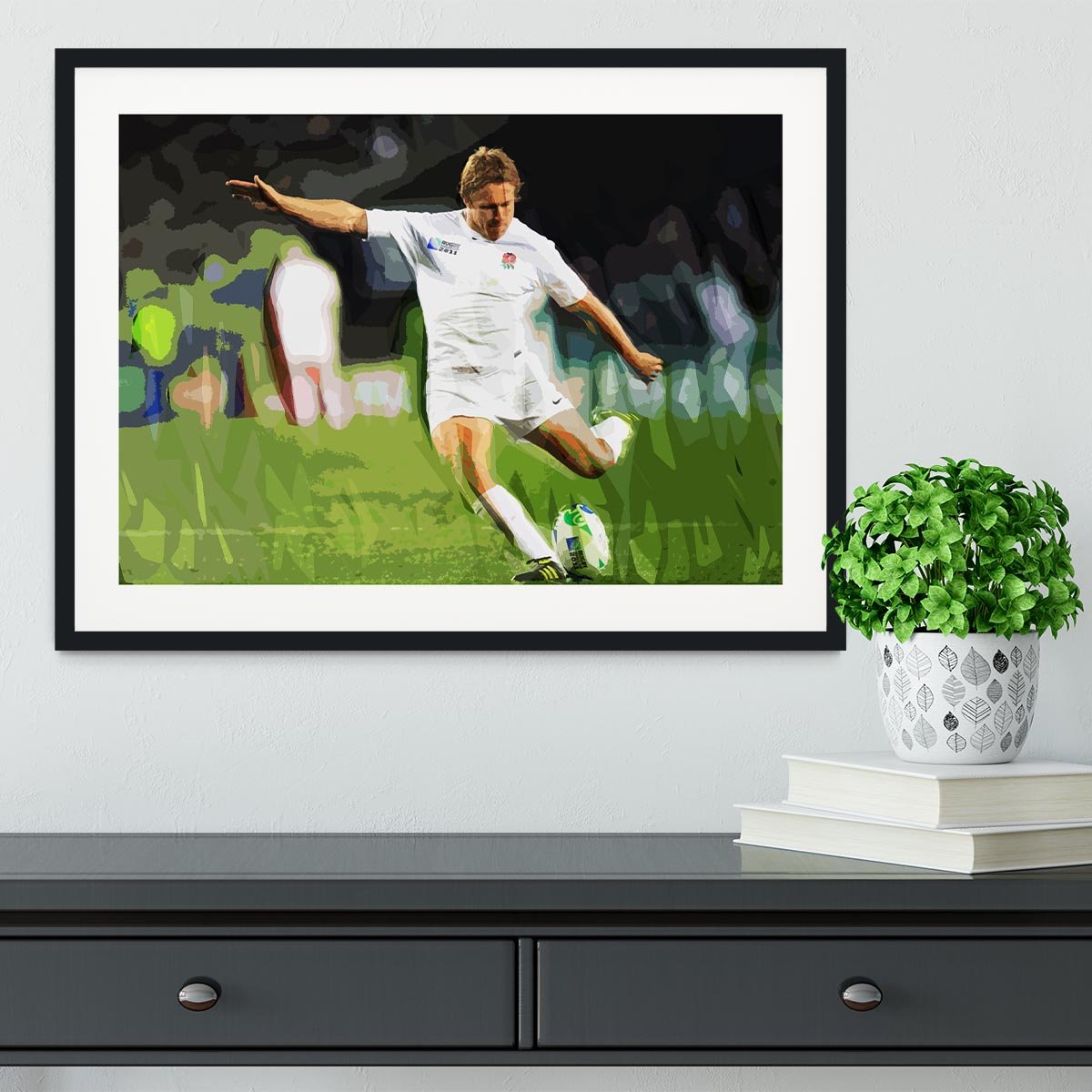 Jonny Wilkinson Framed Print - Canvas Art Rocks - 1