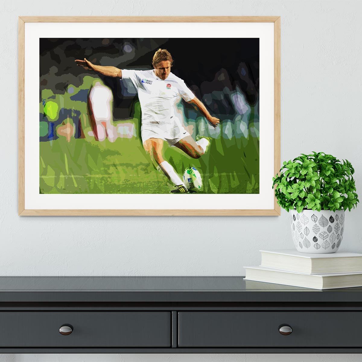 Jonny Wilkinson Framed Print - Canvas Art Rocks - 3