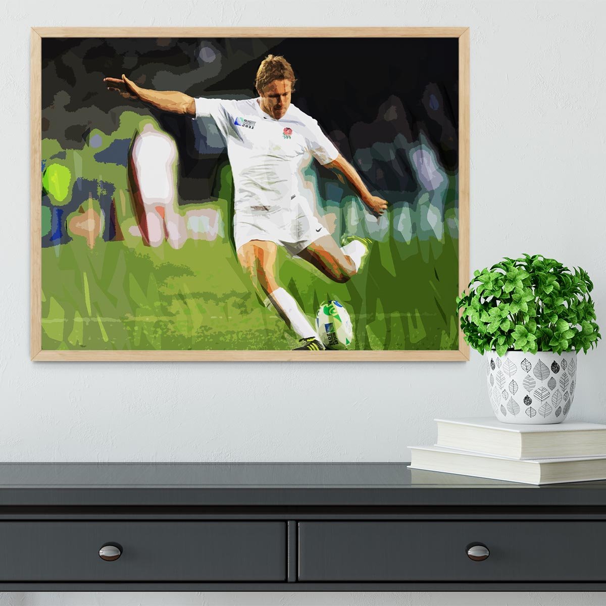 Jonny Wilkinson Framed Print - Canvas Art Rocks - 4