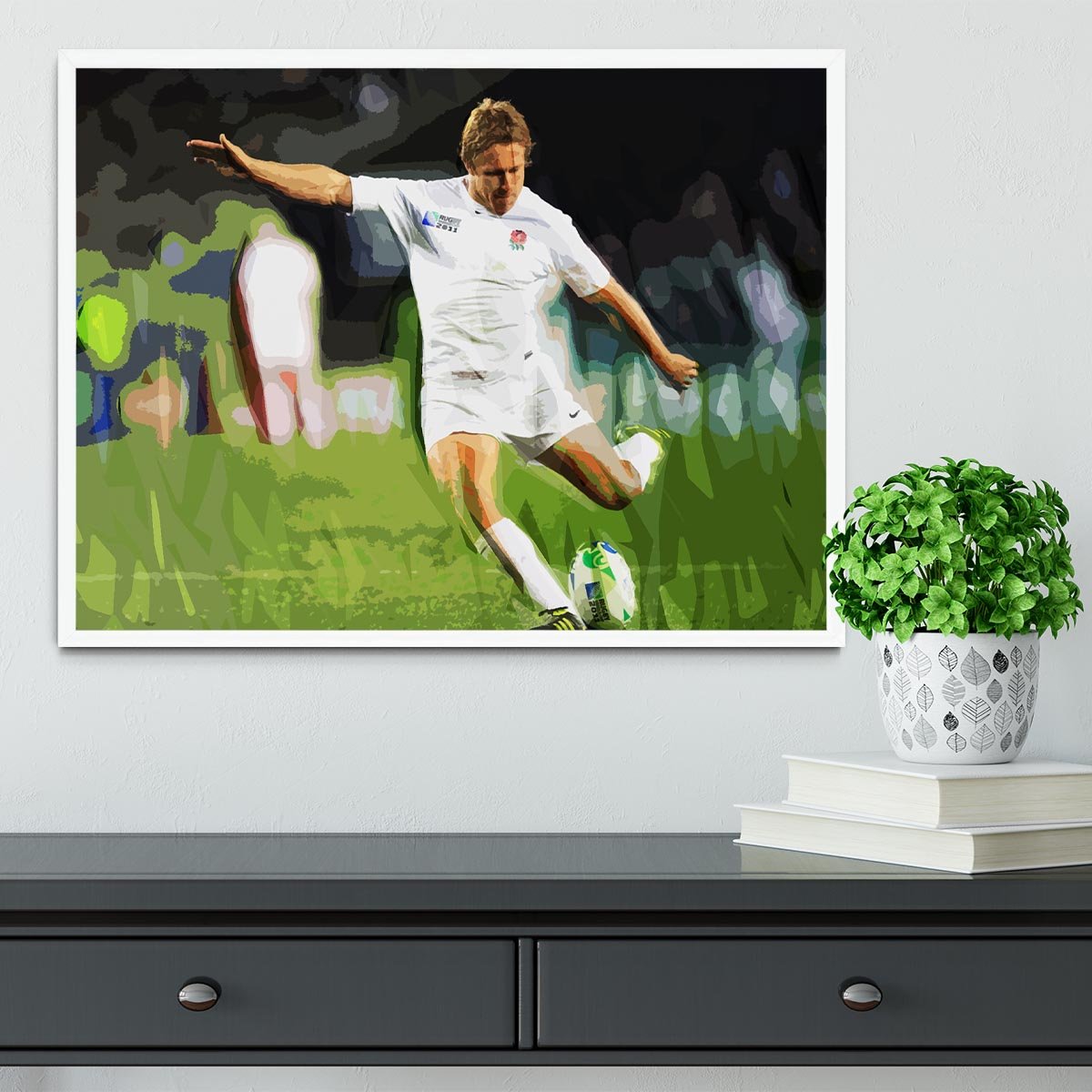 Jonny Wilkinson Framed Print - Canvas Art Rocks -6