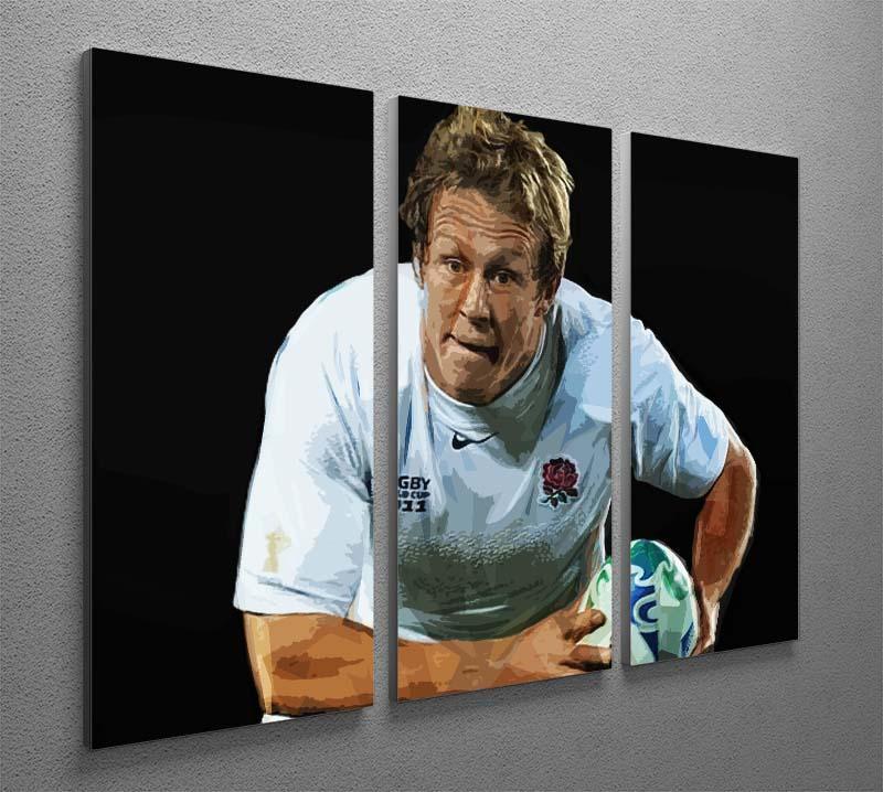 Jonny Wilkinson Running 3 Split Panel Canvas Print - Canvas Art Rocks - 2