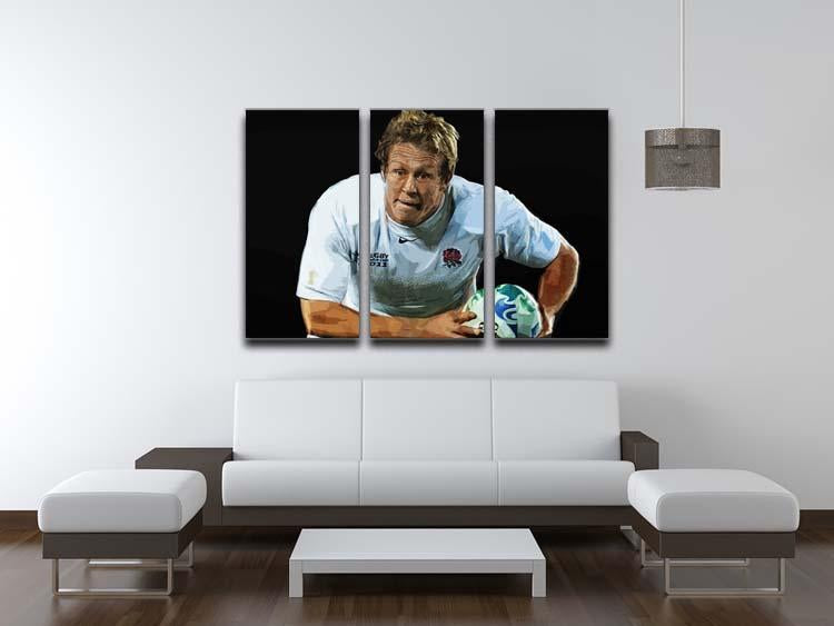 Jonny Wilkinson Running 3 Split Panel Canvas Print - Canvas Art Rocks - 3