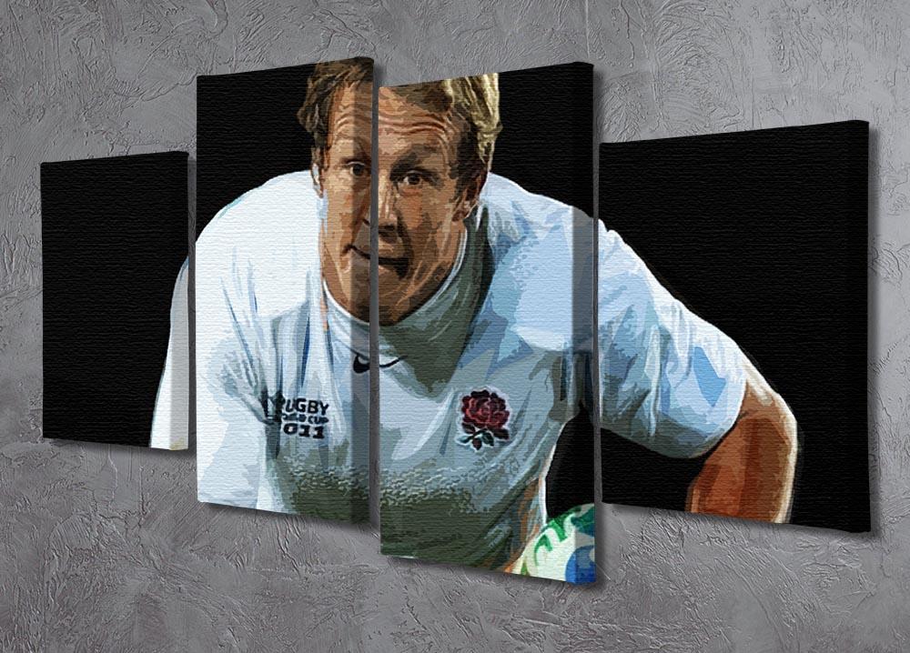 Jonny Wilkinson Running 4 Split Panel Canvas - Canvas Art Rocks - 2