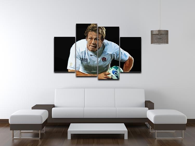 Jonny Wilkinson Running 4 Split Panel Canvas - Canvas Art Rocks - 3