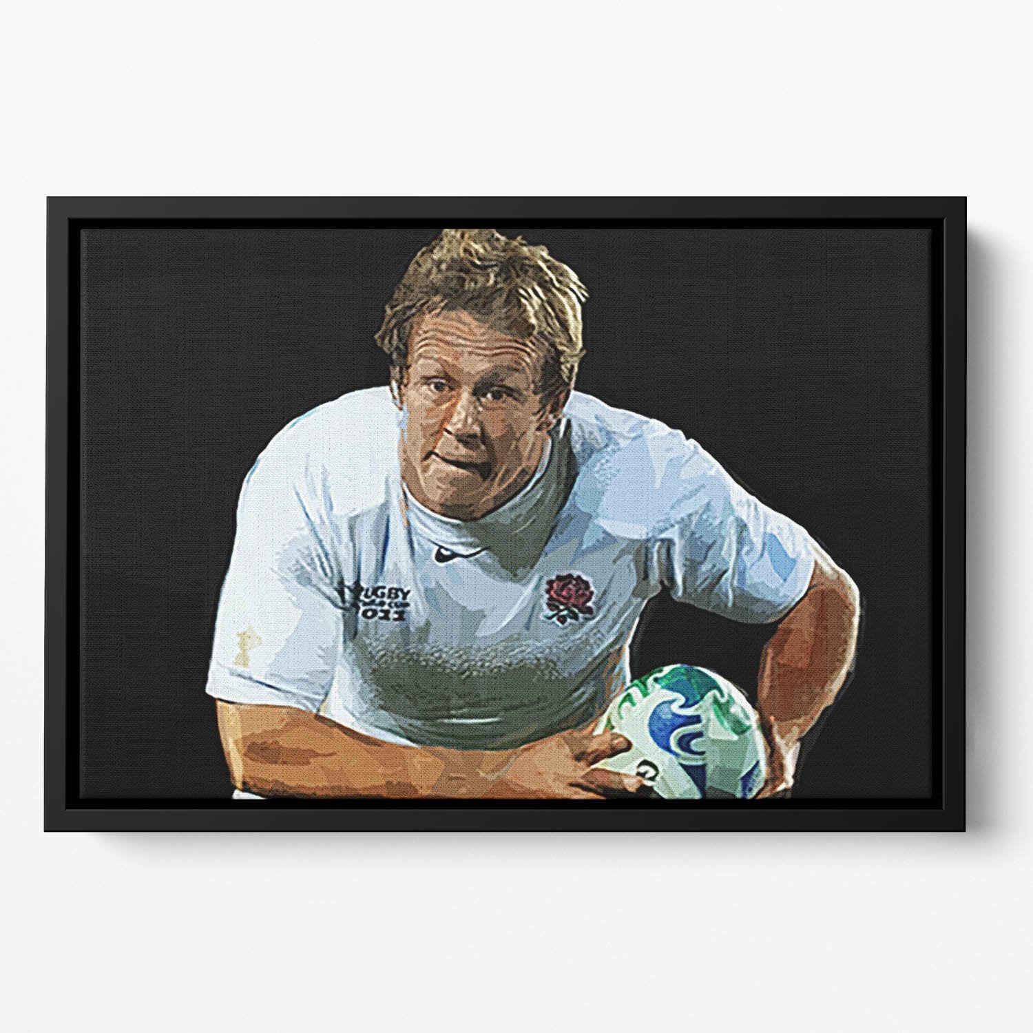 Jonny Wilkinson Running Floating Framed Canvas