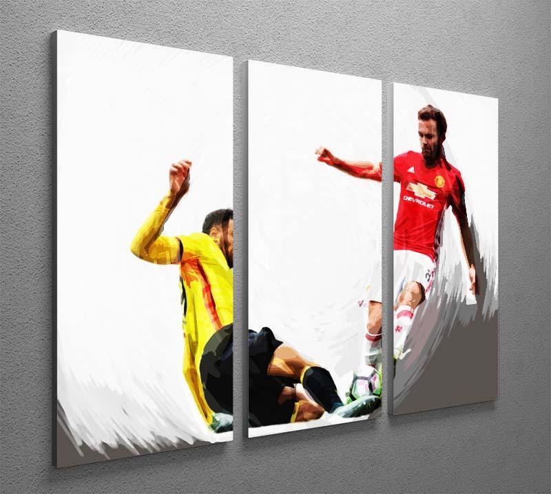 Juan Mata Man United 3 Split Panel Canvas Print - Canvas Art Rocks - 2