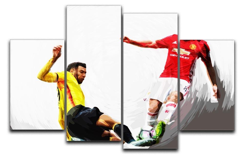 Juan Mata Man United 4 Split Panel Canvas  - Canvas Art Rocks - 1