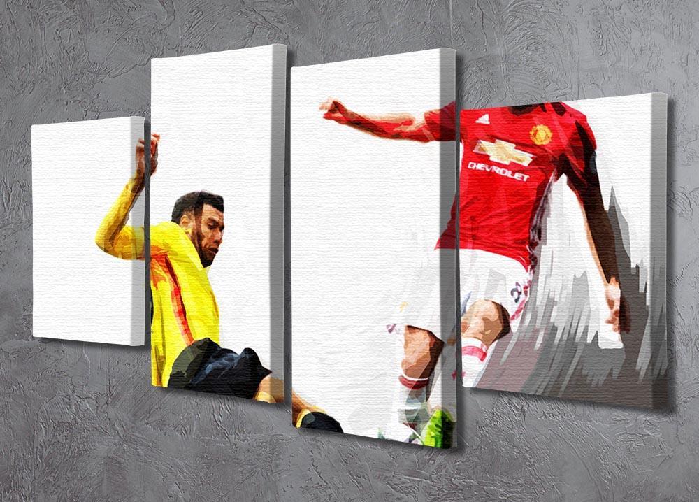 Juan Mata Man United 4 Split Panel Canvas - Canvas Art Rocks - 2