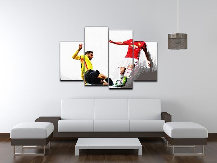 Juan Mata Man United 4 Split Panel Canvas - Canvas Art Rocks - 3