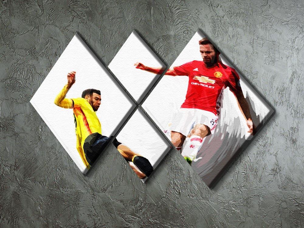 Juan Mata Man United 4 Square Multi Panel Canvas - Canvas Art Rocks - 2