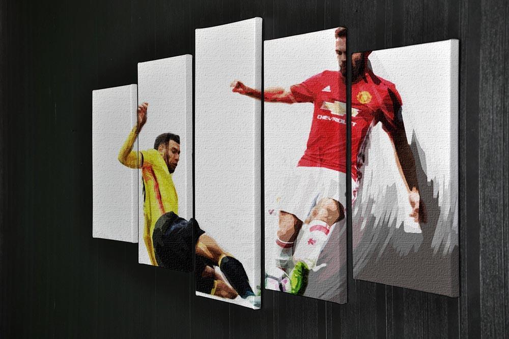Juan Mata Man United 5 Split Panel Canvas - Canvas Art Rocks - 2