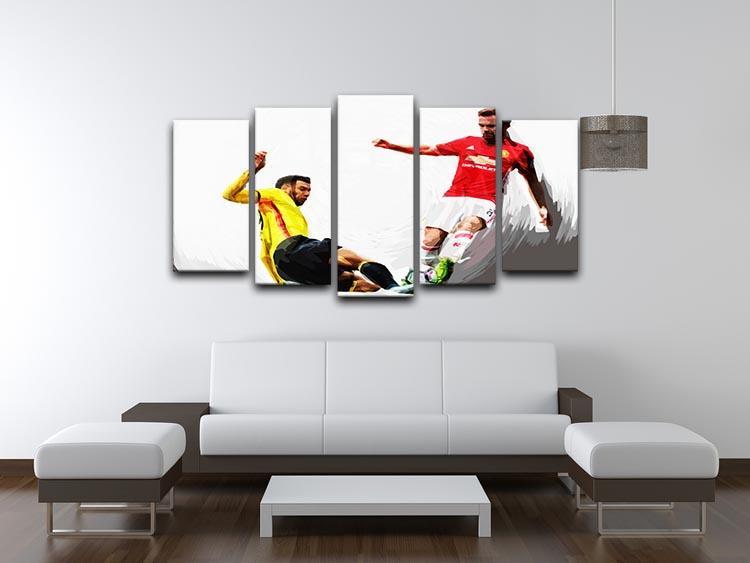 Juan Mata Man United 5 Split Panel Canvas - Canvas Art Rocks - 3