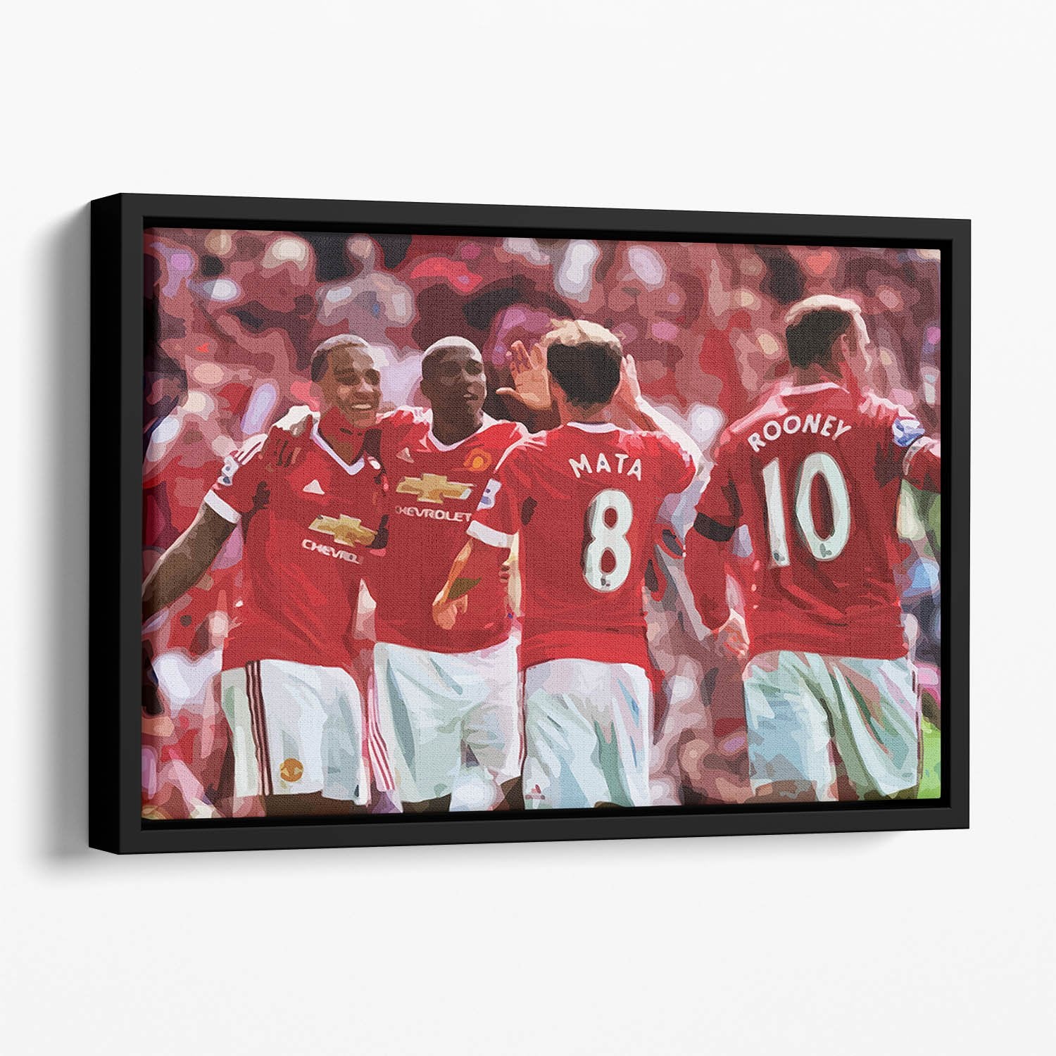 Juan Mata and Wayne Rooney Floating Framed Canvas
