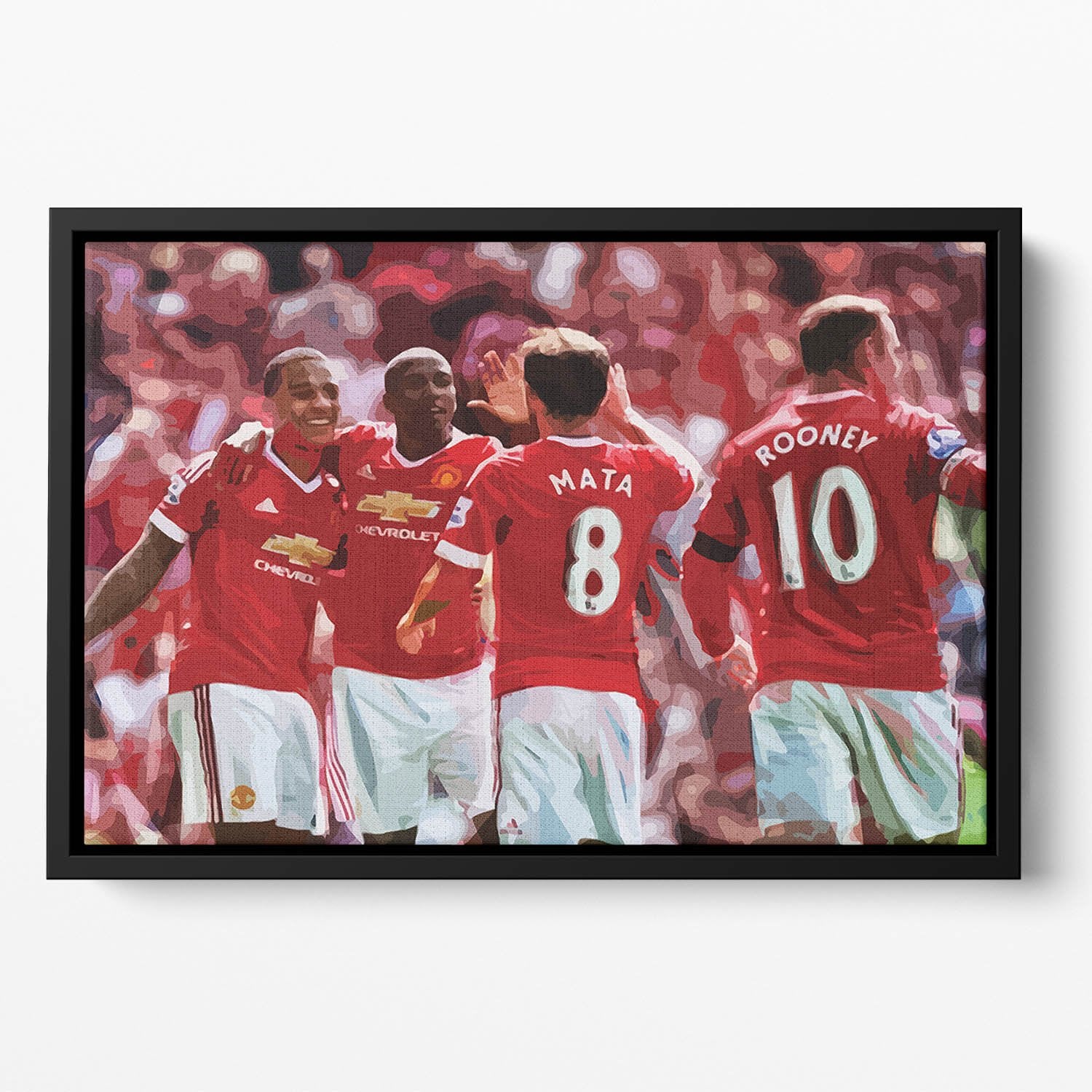 Juan Mata and Wayne Rooney Floating Framed Canvas