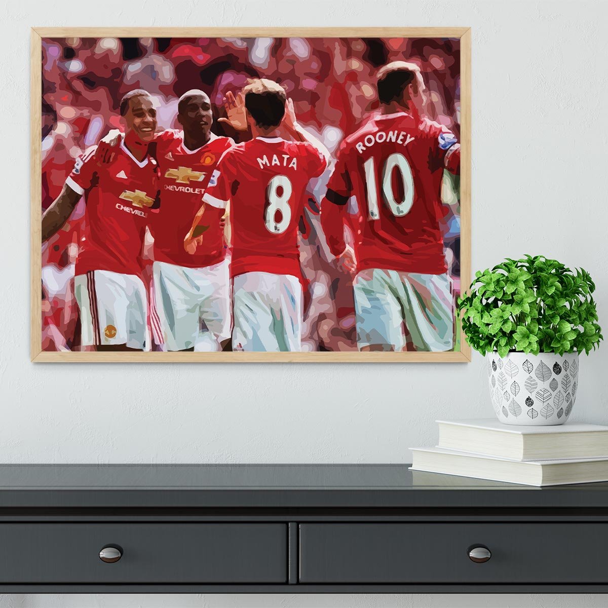 Juan Mata and Wayne Rooney Framed Print - Canvas Art Rocks - 4