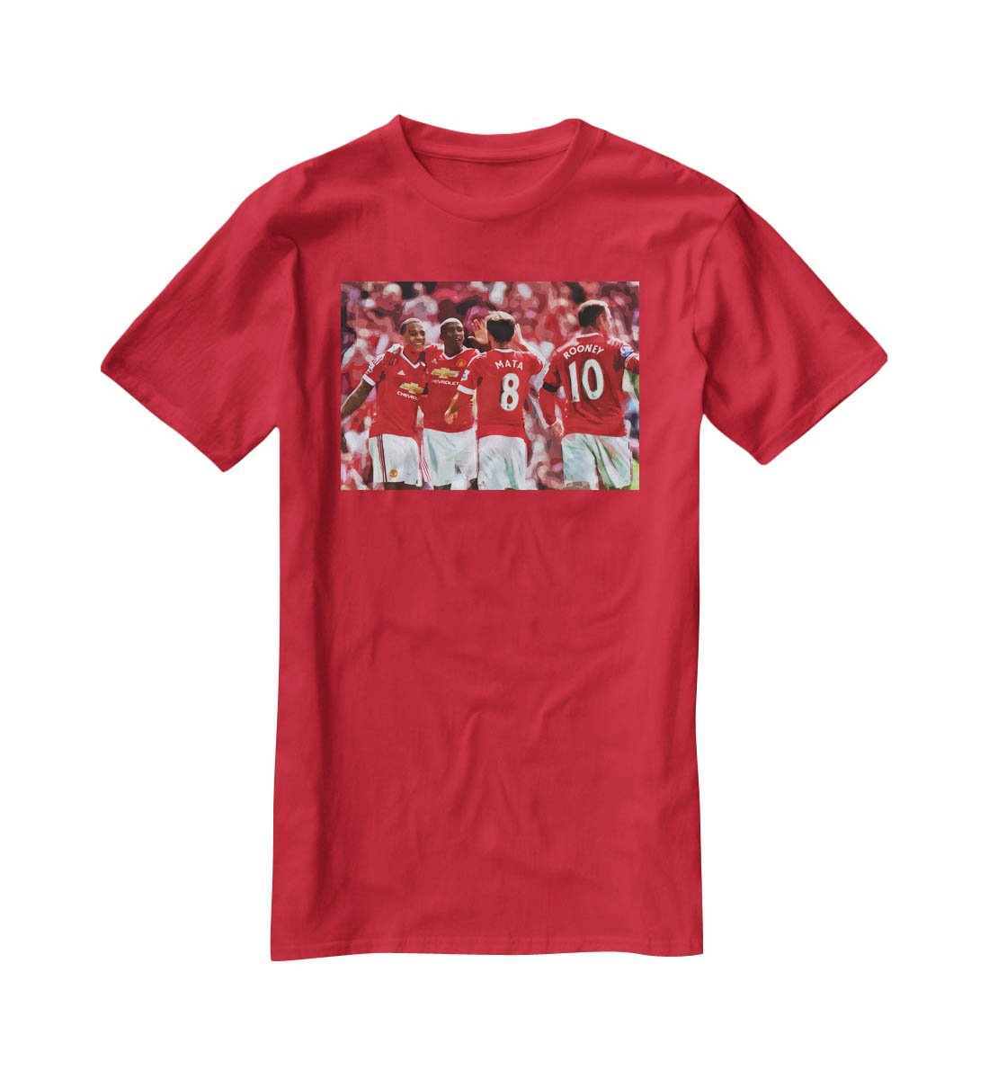 Juan Mata and Wayne Rooney T-Shirt - Canvas Art Rocks - 4
