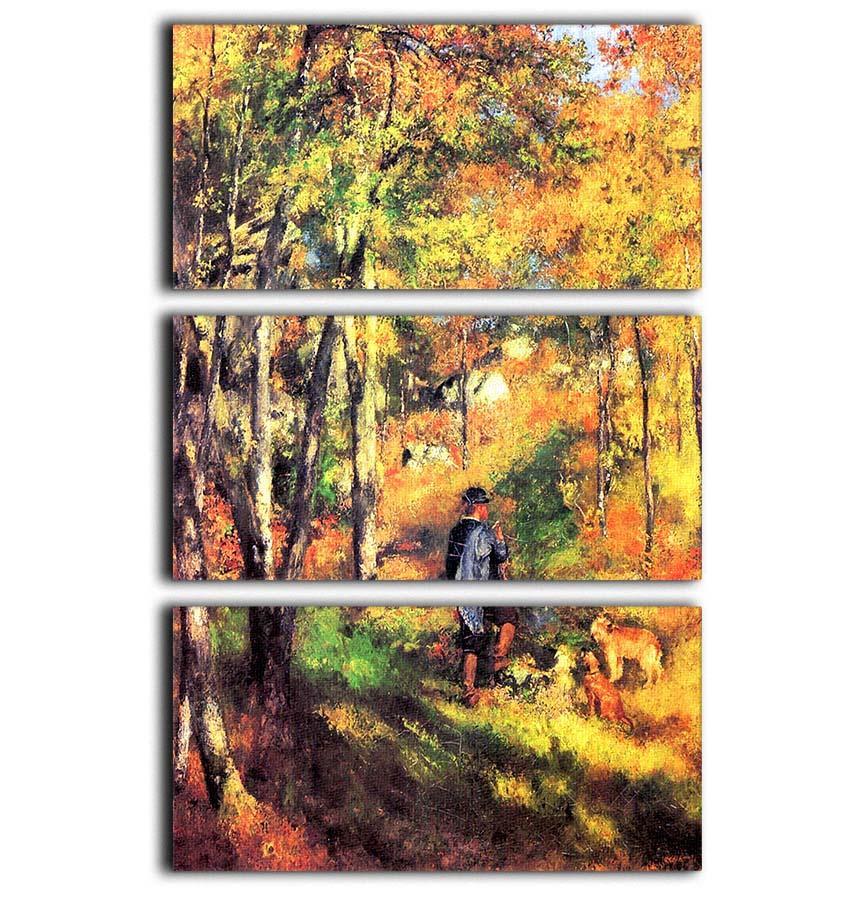 Jules le Coeur and his dogs by Renoir 3 Split Panel Canvas Print - Canvas Art Rocks - 1