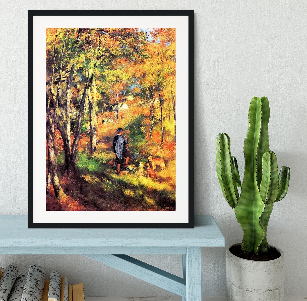 Jules le Coeur and his dogs by Renoir Framed Print - Canvas Art Rocks - 1