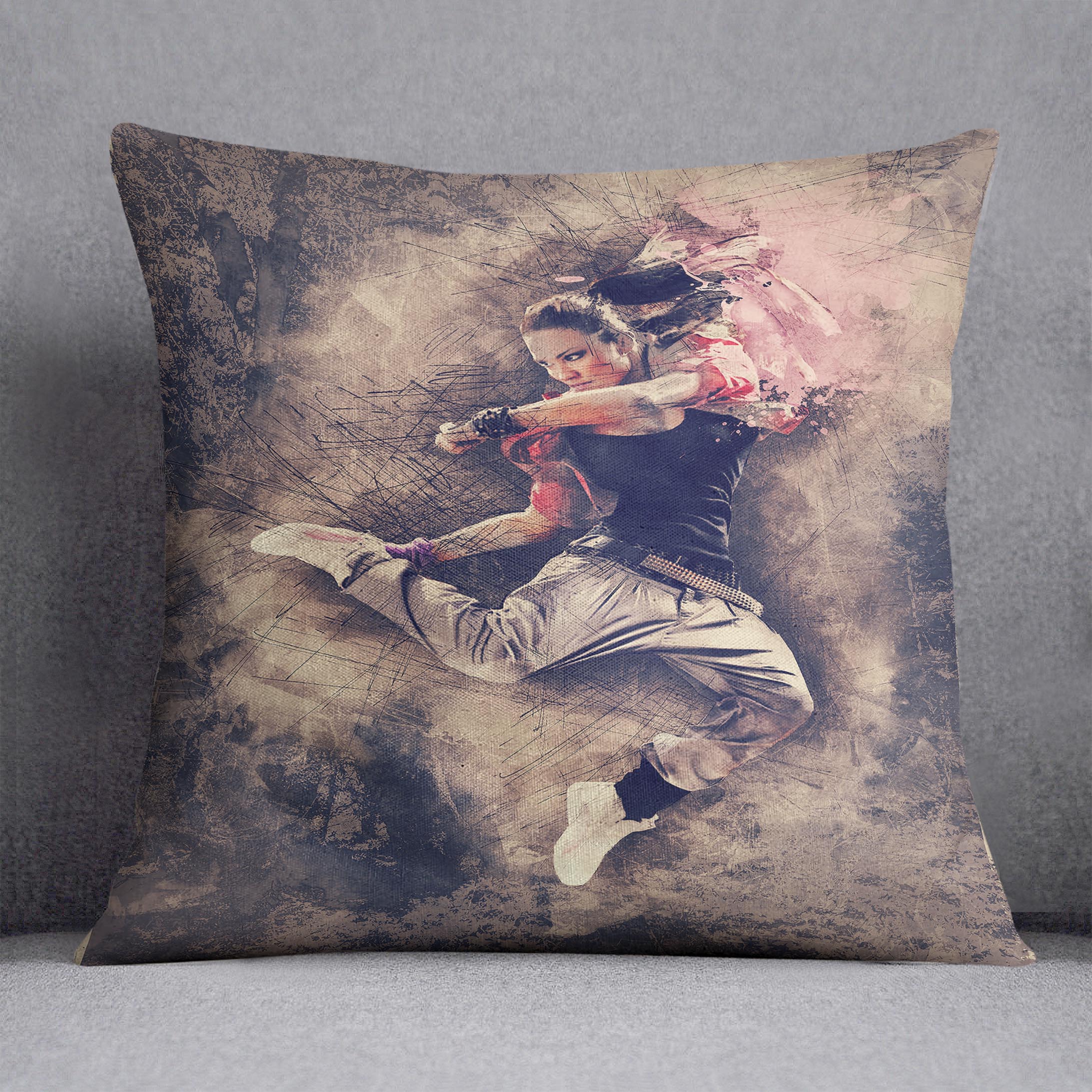 Jump Painting Cushion