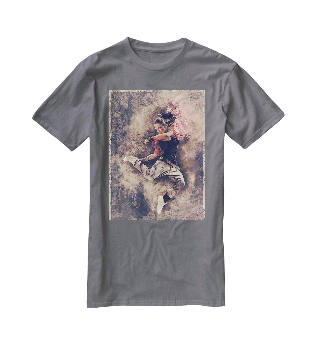 Jump Painting T-Shirt - Canvas Art Rocks - 3