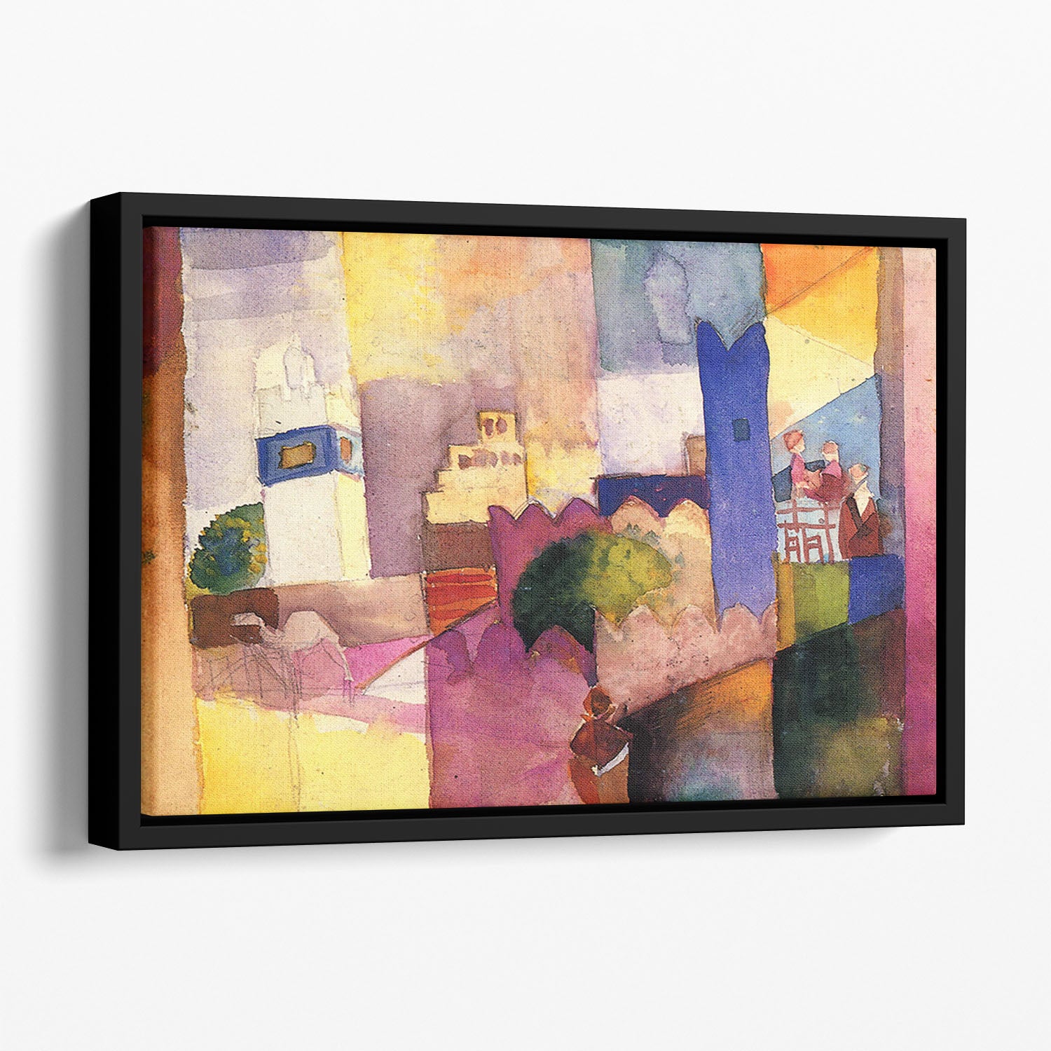 Kairouan by Macke Floating Framed Canvas - Canvas Art Rocks - 1