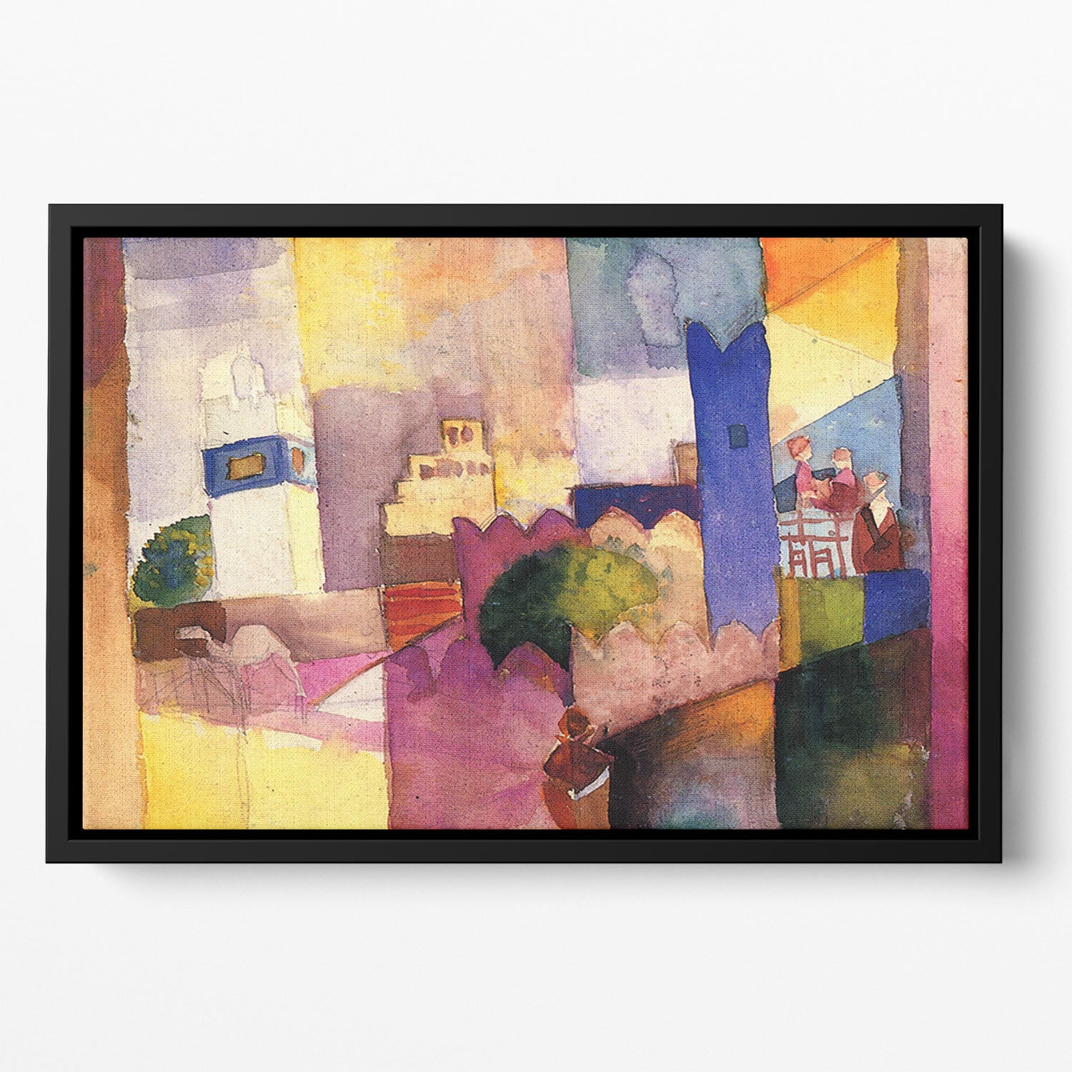 Kairouan by Macke Floating Framed Canvas - Canvas Art Rocks - 2