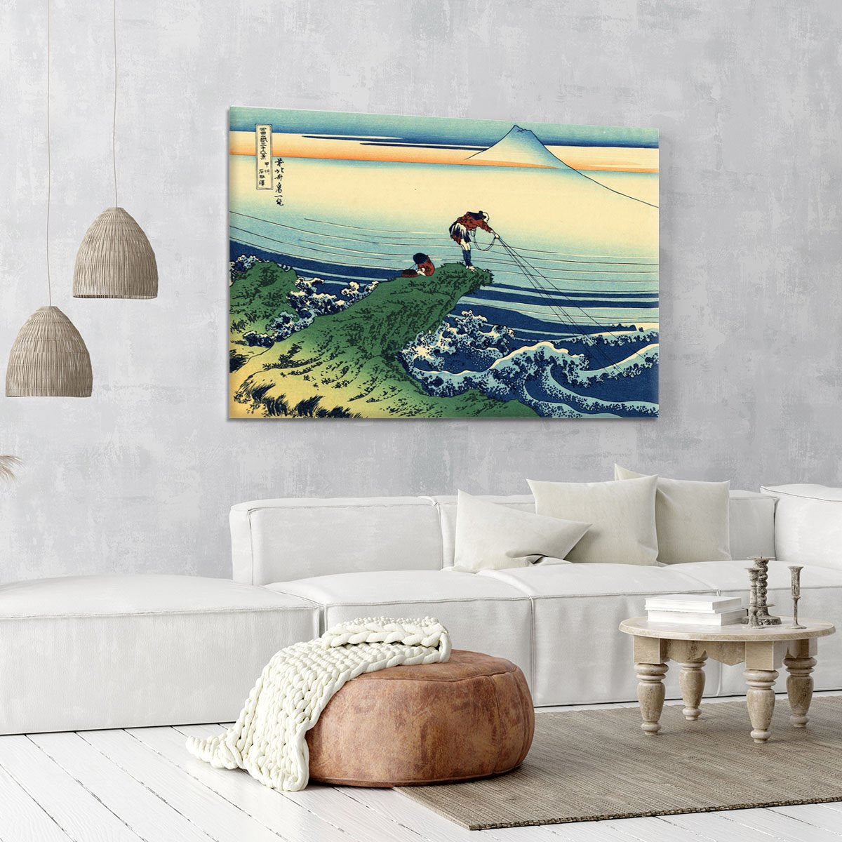 Kajikazawa in Kai province by Hokusai Canvas Print or Poster