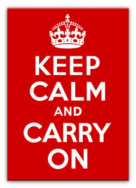 Keep Calm and Carry On Print - Canvas Art Rocks - 1