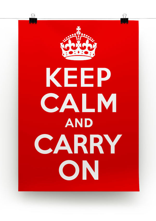 Keep Calm and Carry On Print - Canvas Art Rocks - 2