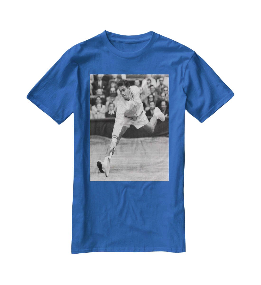 Ken Rosewall in action at Wimbledon T-Shirt - Canvas Art Rocks - 2