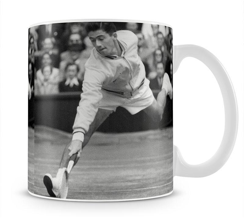 Ken Rosewall in action at Wimbledon Mug - Canvas Art Rocks - 1