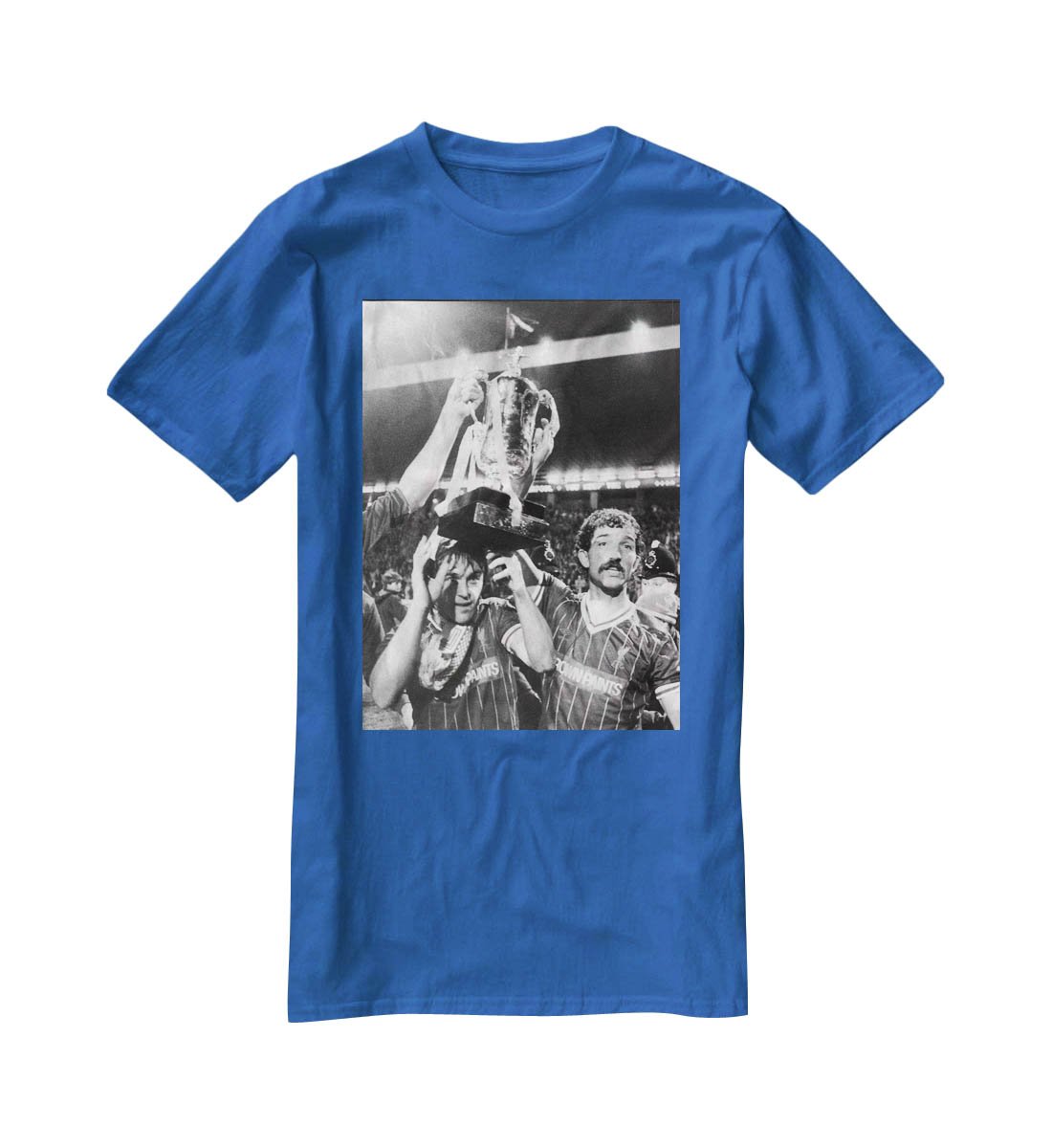 Kenny Dalglish and Graeme Souness with the Milk Cup trophy T-Shirt - Canvas Art Rocks - 2