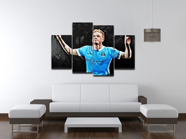Kevin De Bryne Man City 4 Split Panel Canvas - Canvas Art Rocks - 3